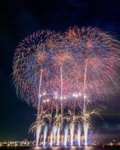桑名水郷花火大会、7月夏、三重県桑名市の観光・撮影スポットの名所