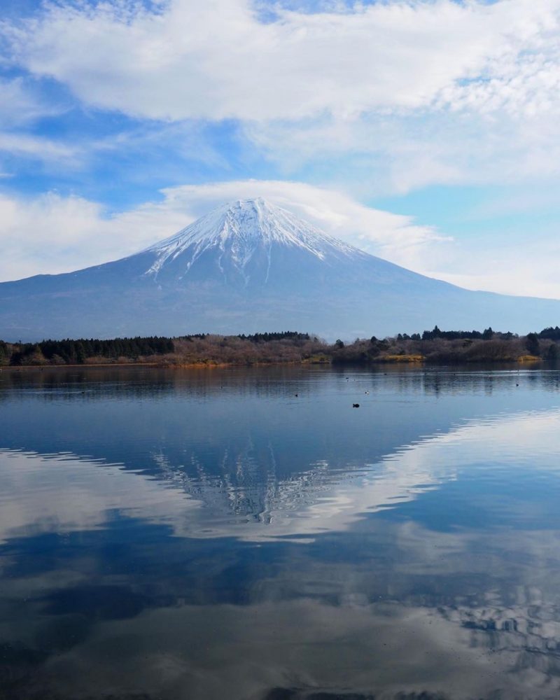 休暇村富士前 展望デッキ、富士山、1月冬、静岡県富士宮市の観光・撮影スポットの名所