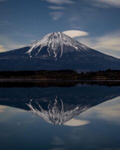 田貫湖畔広場、星空、富士山、1月冬、静岡県富士宮市の観光・撮影スポットの名所
