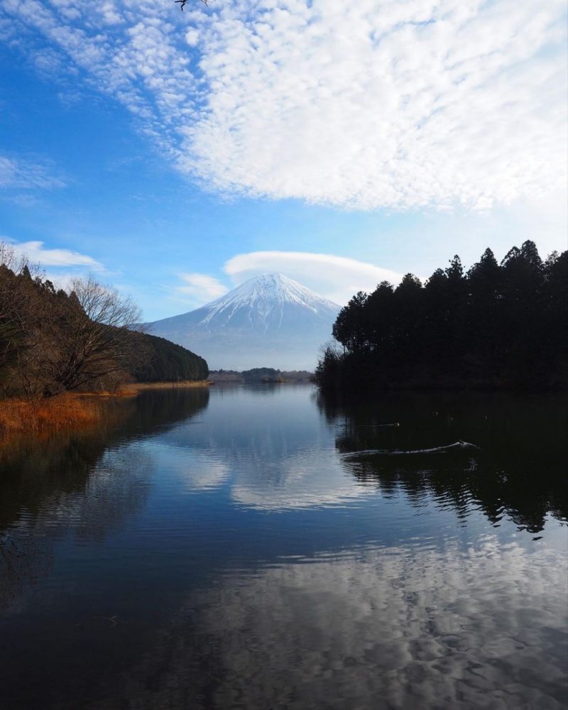 休暇村富士前 展望デッキ、富士山、1月冬、静岡県富士宮市の観光・撮影スポットの名所