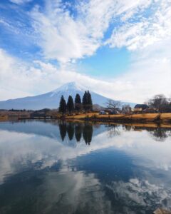 休暇村富士前 展望デッキ、富士山、1月冬、静岡県富士宮市の観光・撮影スポットの名所
