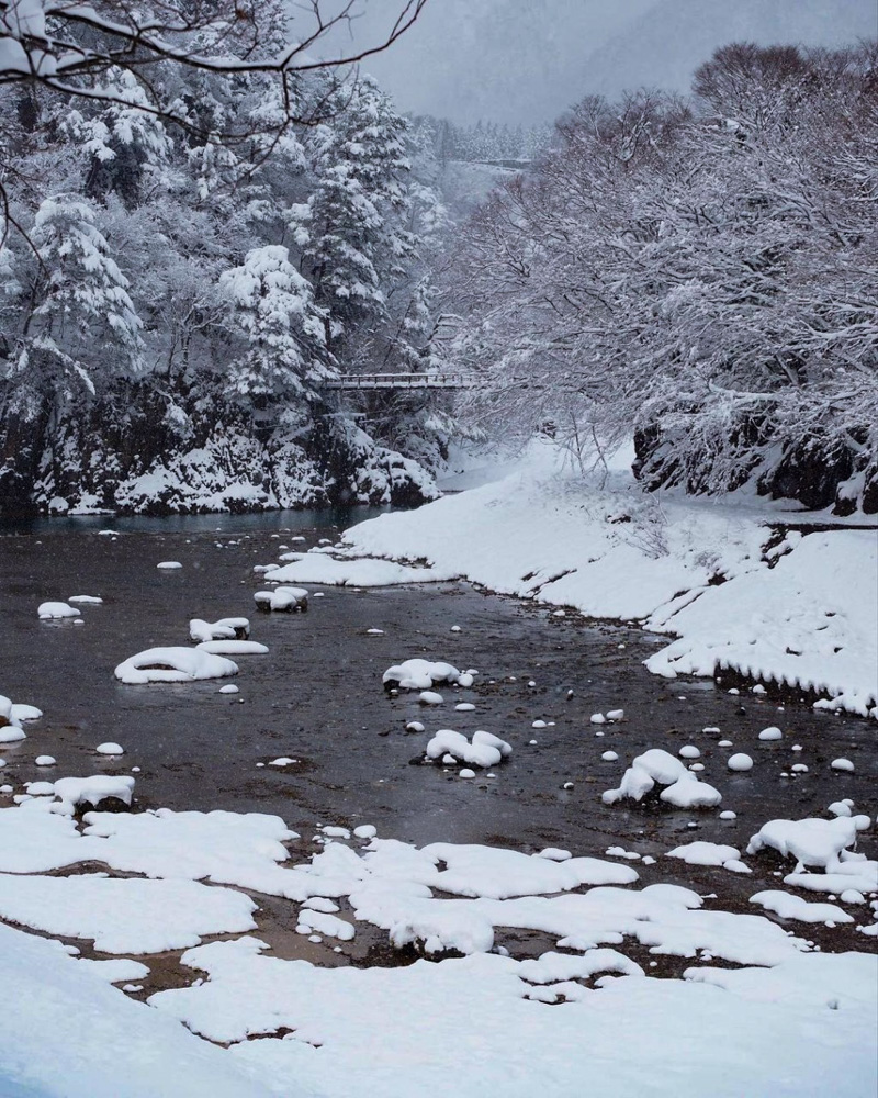 白川郷合掌造り集落、雪景色、2月冬、岐阜県大野郡の観光・撮影スポットの画像と写真