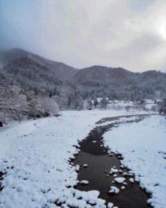 白川郷合掌造り集落、雪景色、2月冬、岐阜県大野郡の観光・撮影スポットの画像と写真