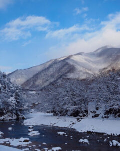 白川郷合掌造り集落、雪景色、2月冬、岐阜県大野郡の観光・撮影スポットの画像と写真
