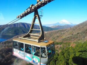 箱根駒ヶ岳ロープウェイ、12月冬、神奈川県足柄下郡の観光・撮影スポットの名所