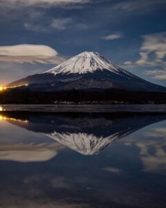 精進湖 、他手合浜、富士山、星空、12月冬、山梨県南都留郡の観光・撮影スポットの名所
