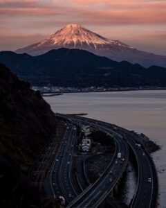 薩埵峠 、富士山、夜景、駿河湾、1月冬、静岡県静岡市の観光・撮影スポットの名所
