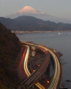 薩埵峠 、富士山、夜景、駿河湾、1月冬、静岡県静岡市の観光・撮影スポットの名所