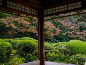 詩仙堂丈山寺、紅葉、11月秋、京都府京都市の観光・撮影スポットの名所