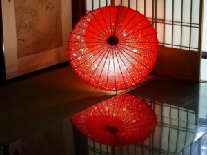 長寿寺 、和傘、8月夏、滋賀県湖南市の観光・撮影スポットの名所