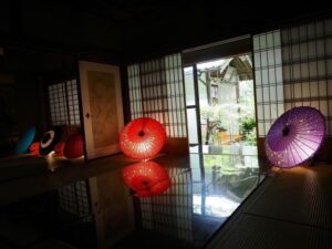 長寿寺 、和傘、8月夏、滋賀県湖南市の観光・撮影スポットの名所