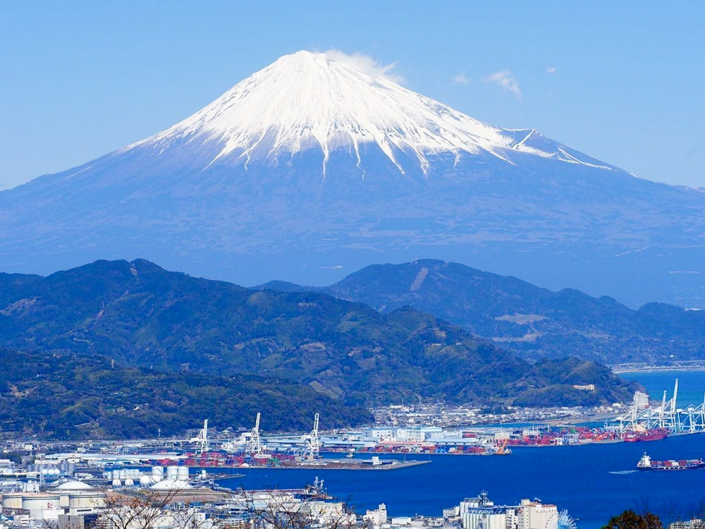 日本平夢テラス、富士山、展望台、3月春、静岡県静岡市の観光・撮影スポットの名所