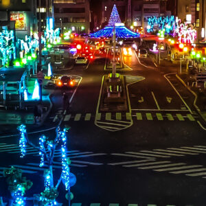 一宮駅・イルミネーション、12月冬、愛知県一宮市の観光・撮影スポットの名所