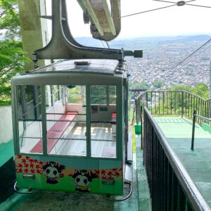 八幡山城跡、ロープウェイ、夏、2021年6月、滋賀県近江八幡市の観光・撮影スポットの名所