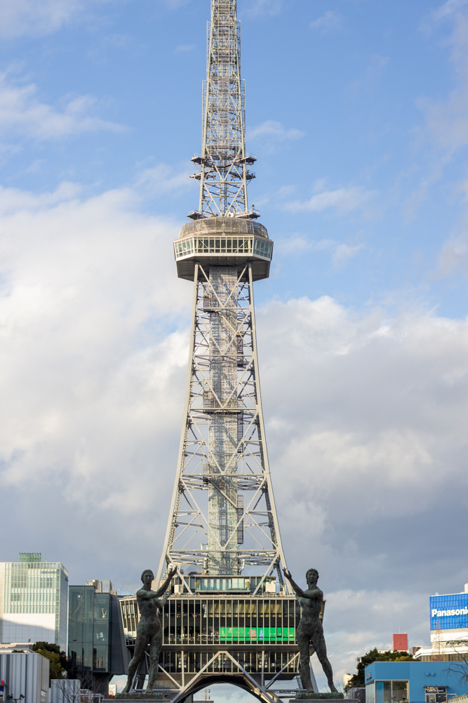 テレビ塔、50ｍｍ単焦点撮影テクニック、風景撮影、1月冬、名古屋市中区の観光・撮影スポットの名所