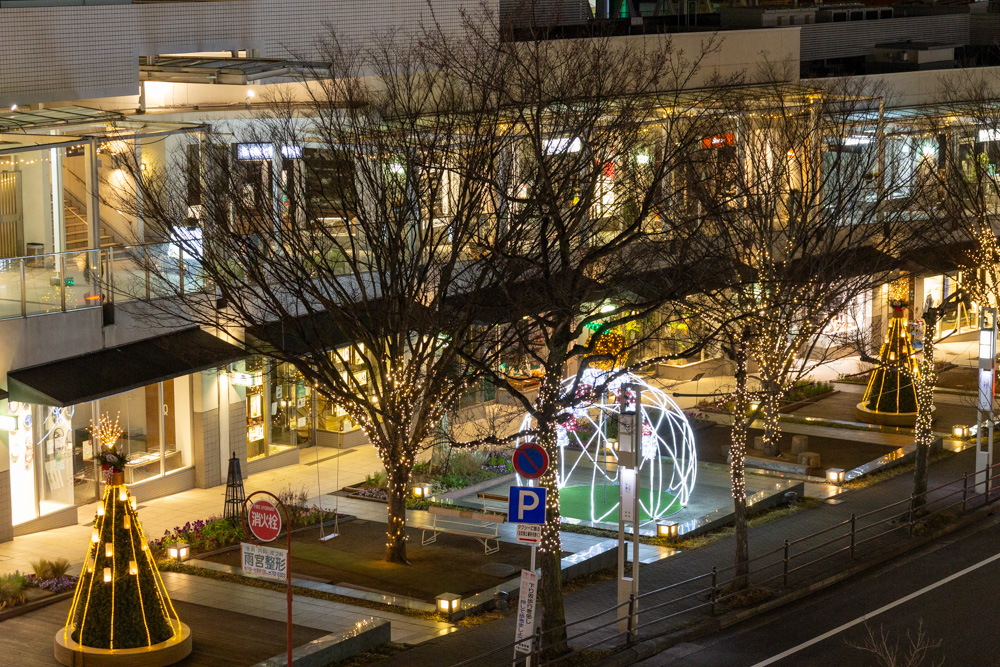 星ヶ丘テラスウィンターイルミネーション、12月冬、名古屋市千種区の観光・撮影スポットの名所