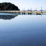 蒲郡・竹島、ガマニ塩湖、1月冬、愛知県蒲郡市の観光・撮影スポットの名所