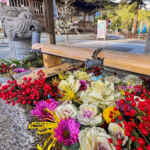 揖斐郡　三輪神社、花手水舎、1月冬、岐阜県揖斐郡の観光・撮影スポットの名所