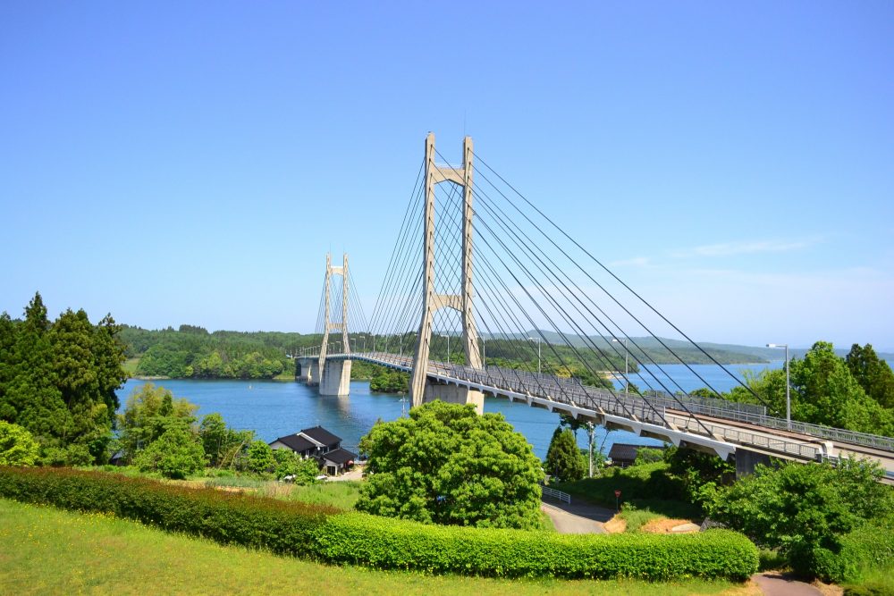 ツインブリッジのと、６月夏、石川県七尾市の観光・撮影スポット