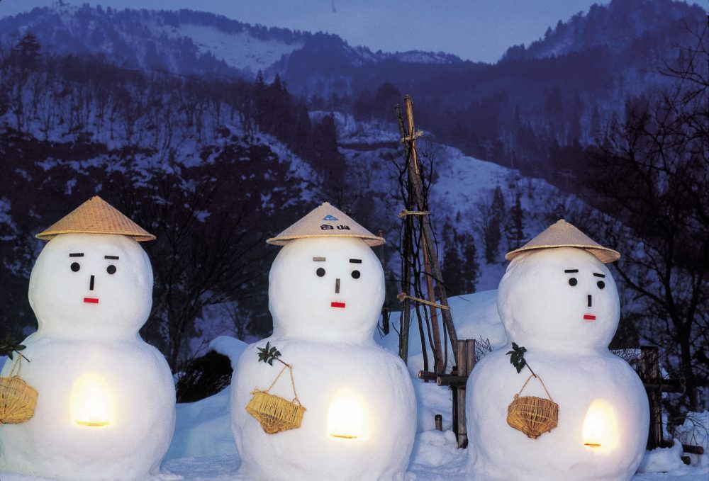白山／雪だるままつり２月冬、石川県白山市の観光・撮影スポット