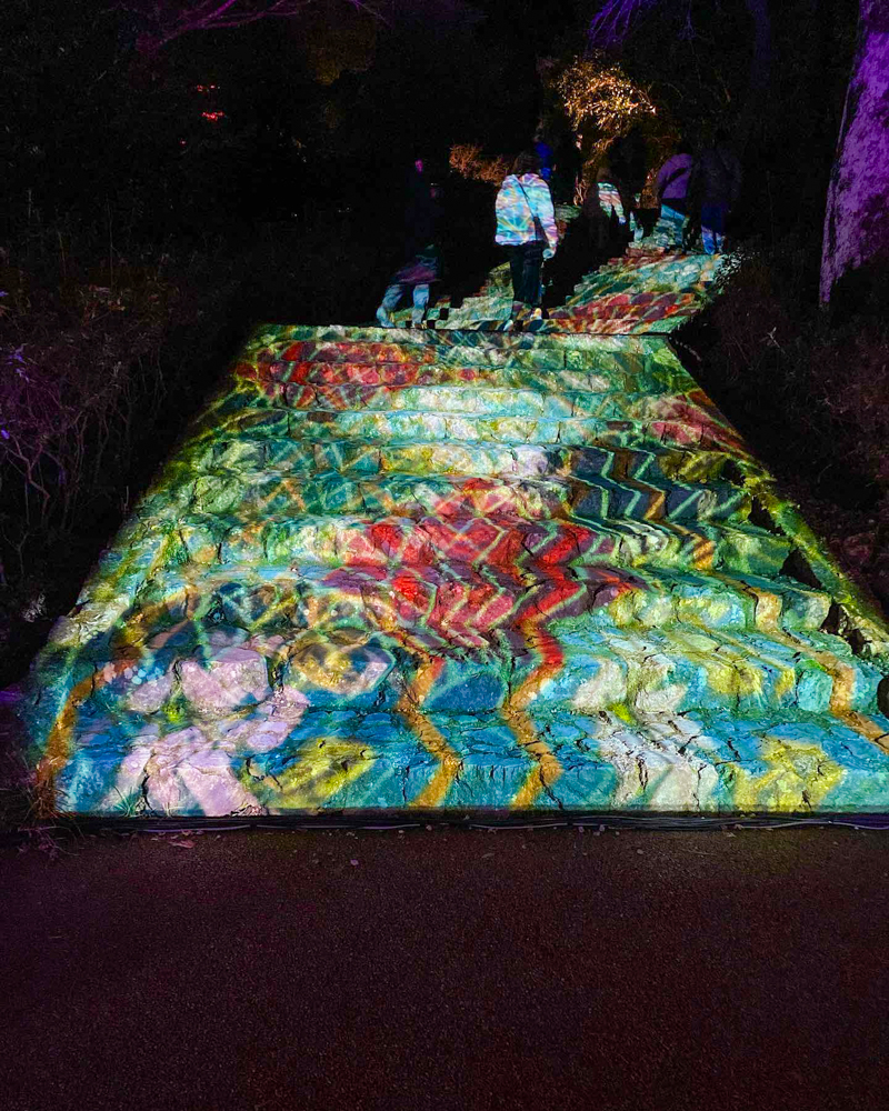 岐阜公園、ぎふ灯り物語、和傘、ライトアップ、和傘、１月冬、岐阜県岐阜市の観光・撮影スポットの名所