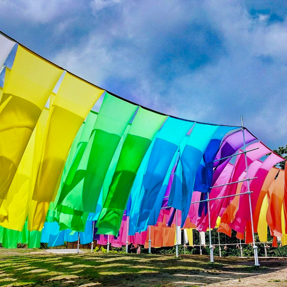 びわこ箱館山、虹のカーテン、8月夏、滋賀県高島市の観光・撮影スポットの名所