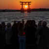 弁天島海浜公園 、鳥居・太陽、1月冬、静岡県浜松市の観光・撮影スポットの名所