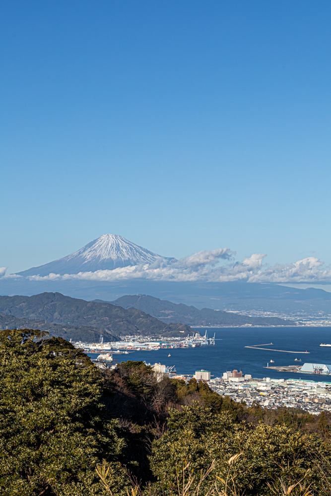 日本平夢テラス、富士山、展望台、1月冬、静岡県静岡市の観光・撮影スポットの名所