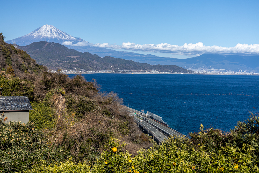薩埵峠 、富士山、駿河湾、1月冬、静岡県静岡市の観光・撮影スポットの名所