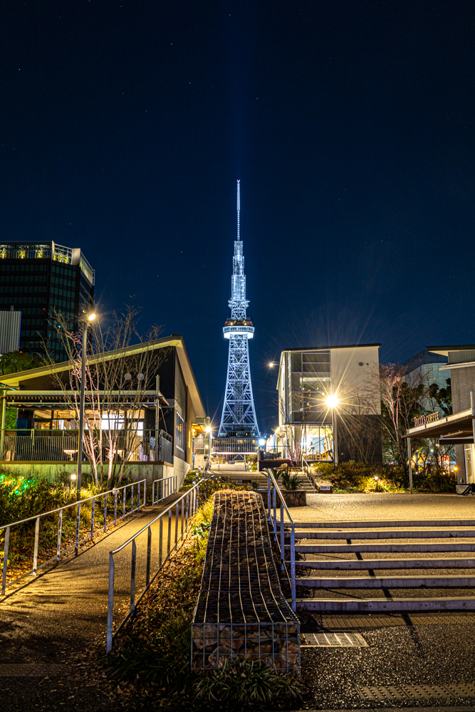 名古屋市栄、夜景、1月冬、名古屋市中区の観光・撮影スポット