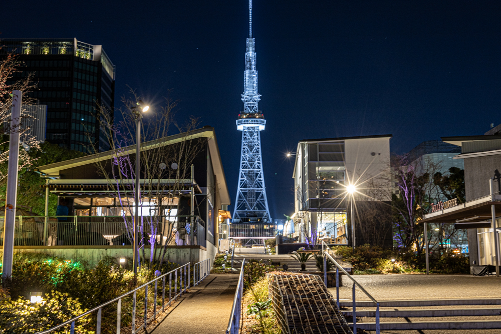 名古屋市栄、夜景、1月冬、名古屋市中区の観光・撮影スポット