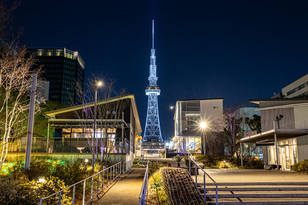 名古屋市栄、夜景、1月冬、名古屋市中区の観光・撮影スポット