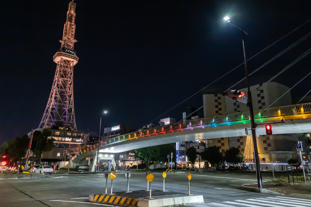 名古屋市栄、夜景、1月冬、名古屋市中区の観光・撮影スポット