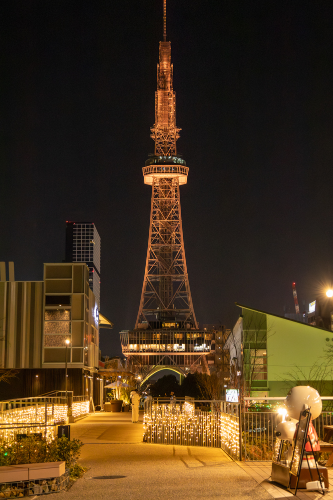 名古屋市栄、夜景、1月冬、名古屋市中区の観光・撮影スポット