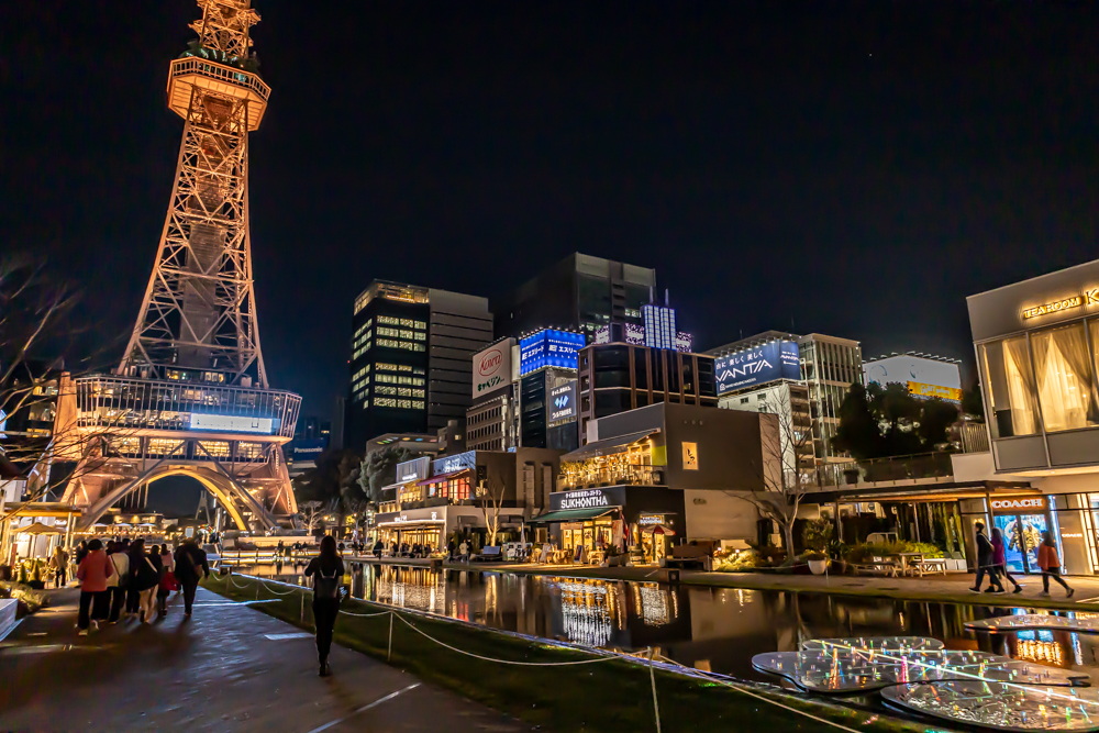 名古屋市栄、夜景、1月冬、名古屋市中区の観光・撮影スポット