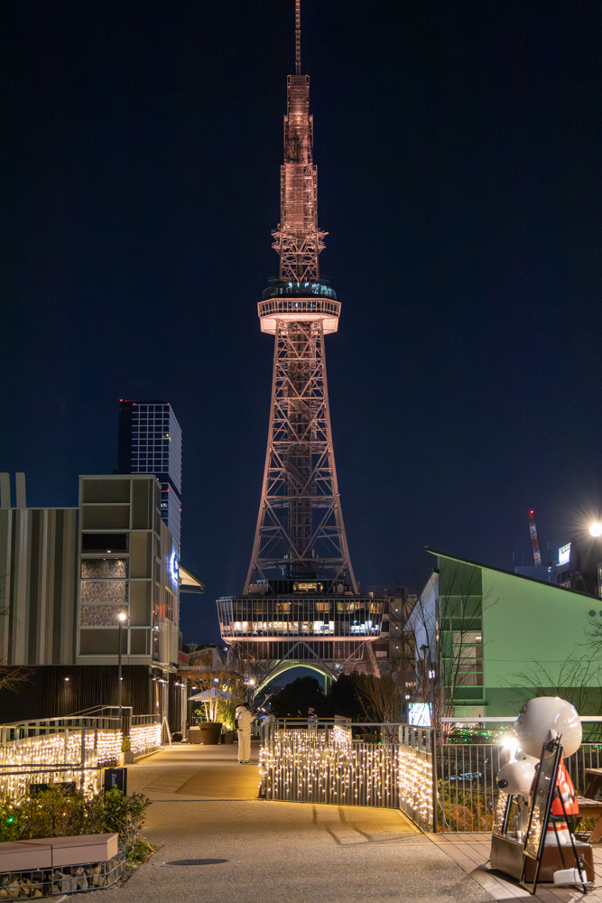 名古屋市栄、夜景、1月冬、名古屋市中区の観光・撮影スポット