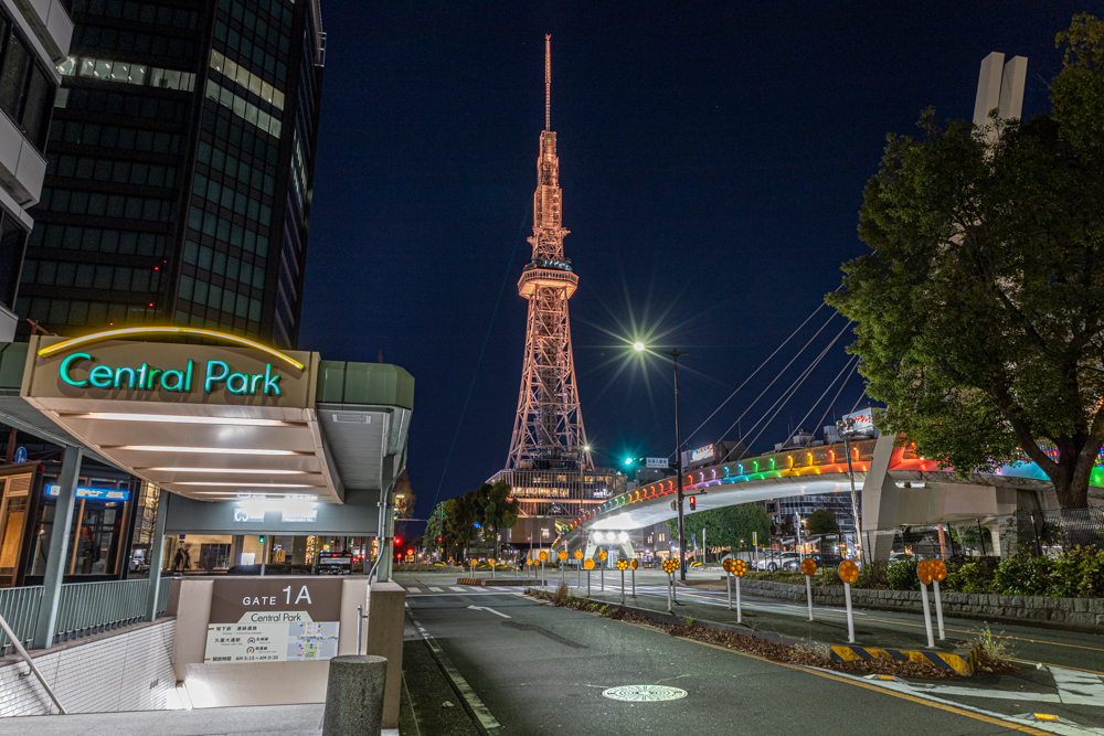 名古屋市栄、夜景、1月冬、名古屋市中区の観光・撮影スポット