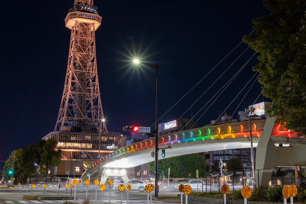 名古屋市栄、夜景、1月冬、名古屋市中区の観光・撮影スポット