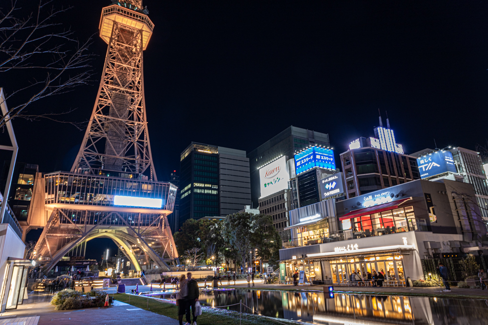 名古屋市栄、夜景、1月冬、名古屋市中区の観光・撮影スポット