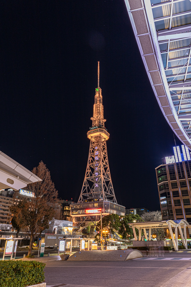 名古屋市栄、夜景、1月冬、名古屋市中区の観光・撮影スポット