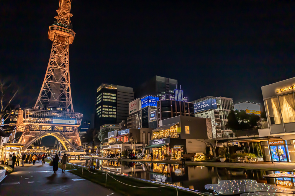 名古屋市栄、夜景、1月冬、名古屋市中区の観光・撮影スポット