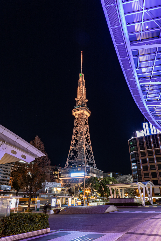 名古屋市栄、夜景、1月冬、名古屋市中区の観光・撮影スポット