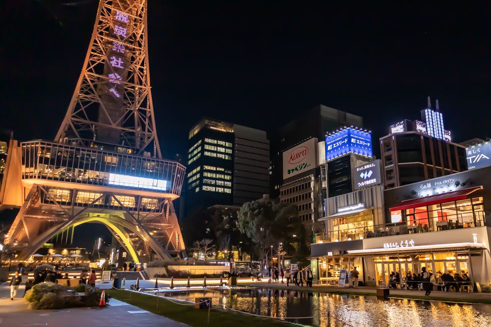 名古屋市栄、夜景、1月冬、名古屋市中区の観光・撮影スポット