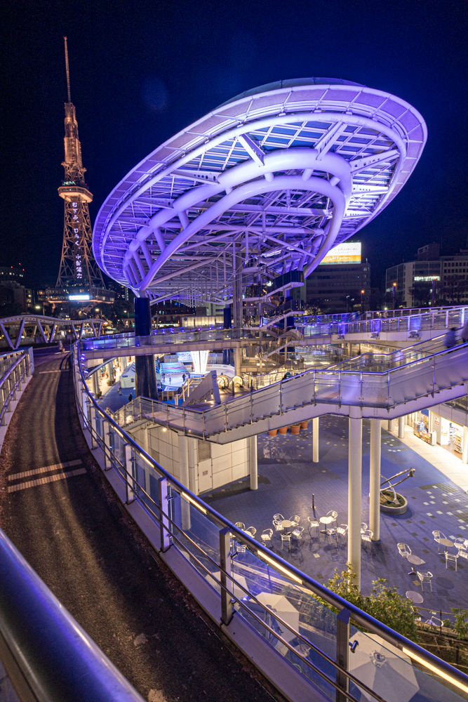 名古屋市栄、夜景、1月冬、名古屋市中区の観光・撮影スポット