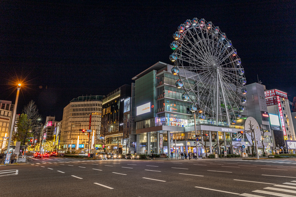 名古屋市栄、夜景、1月冬、名古屋市中区の観光・撮影スポット