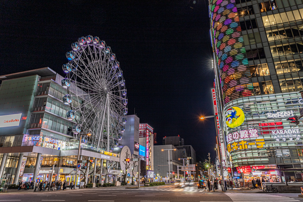 名古屋市栄、夜景、1月冬、名古屋市中区の観光・撮影スポット