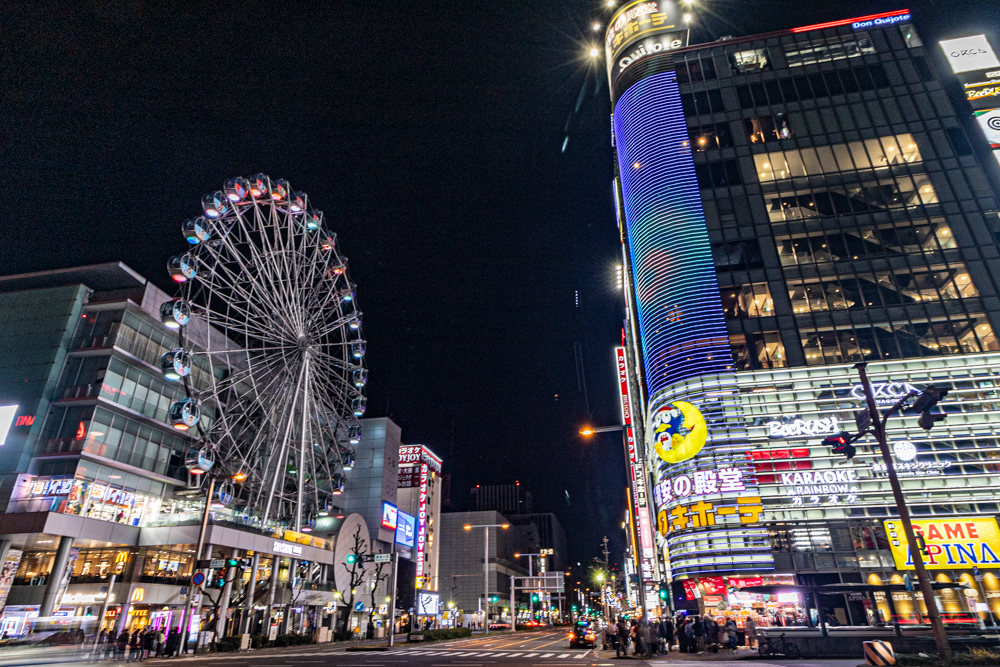 名古屋市栄、夜景、1月冬、名古屋市中区の観光・撮影スポット