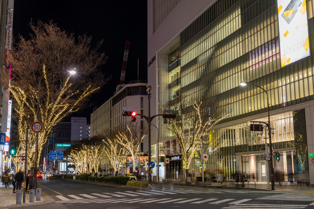 名古屋市栄、夜景、1月冬、名古屋市中区の観光・撮影スポット