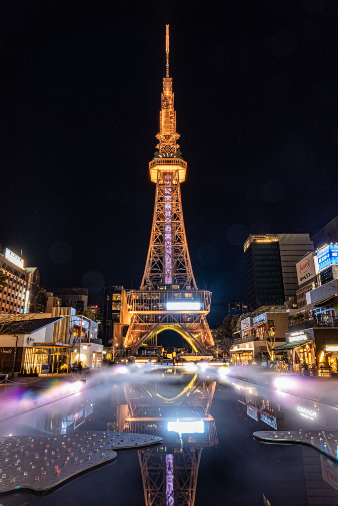 名古屋市栄、夜景、1月冬、名古屋市中区の観光・撮影スポット