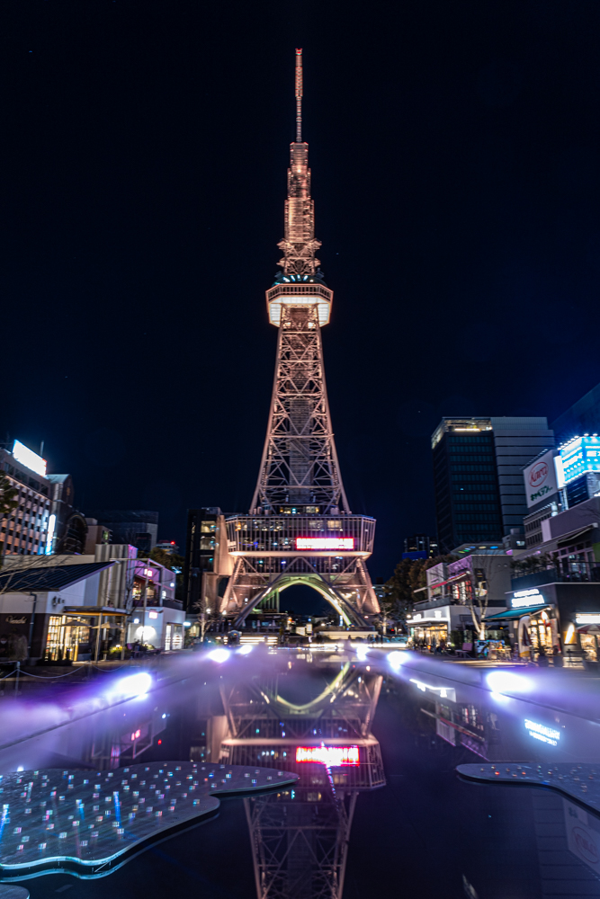 名古屋市栄、夜景、1月冬、名古屋市中区の観光・撮影スポット